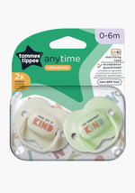 Tommee Tippee Anytime Orthodontic Soother 0-6 Months Silicone Pacifier-2