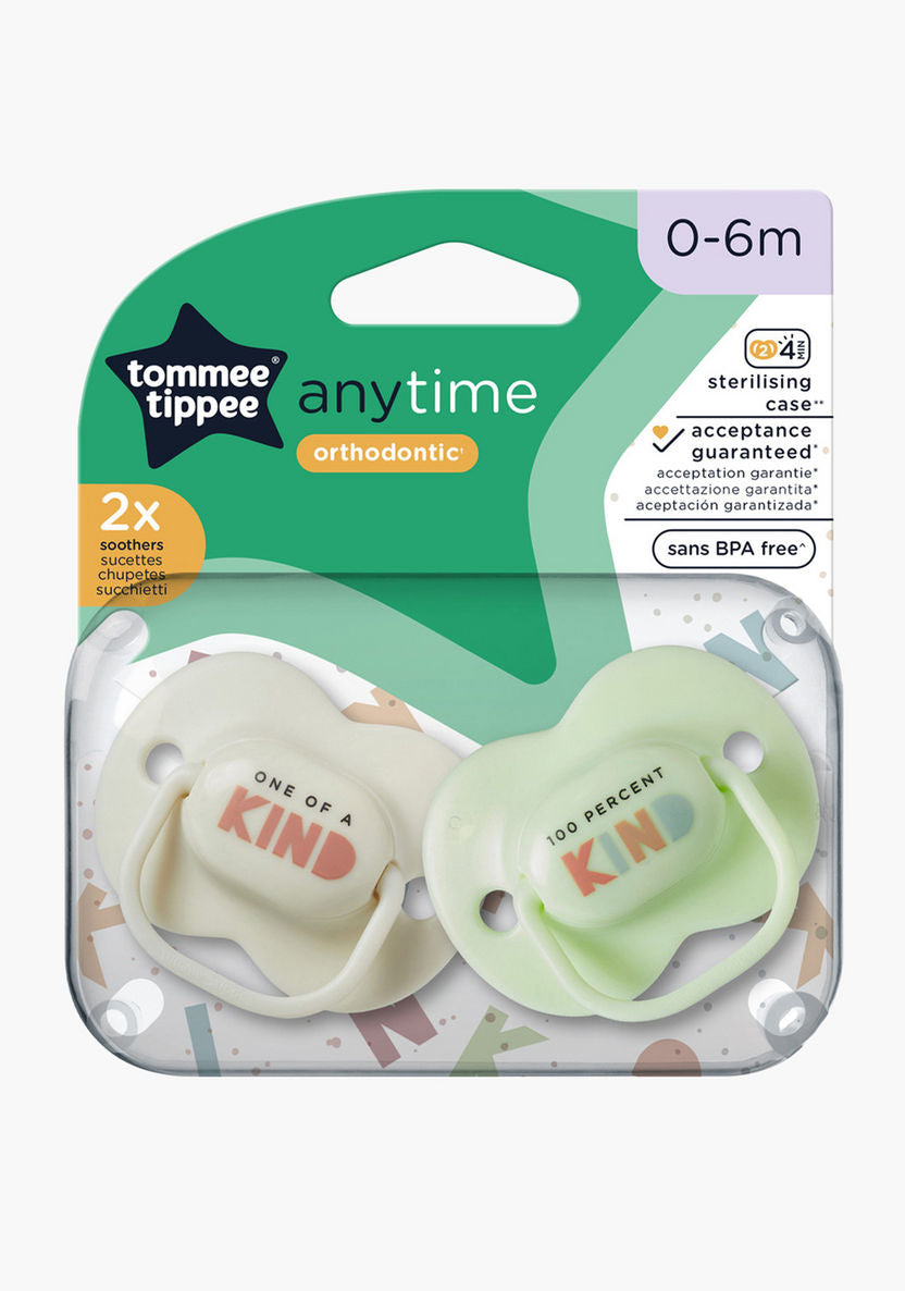 Tommee Tippee Anytime Orthodontic Soother 0-6 Months Silicone Pacifier-2