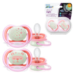Philips Avent Ultra Air Night Soother 6-18M SCF376/22, Glow-In-The-Dark, Silicone-2