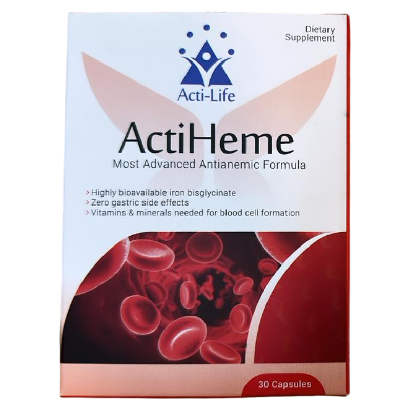 ActiHeme Iron Supplement 30 Capsules High Absorption Anti-Anemia Formula-2