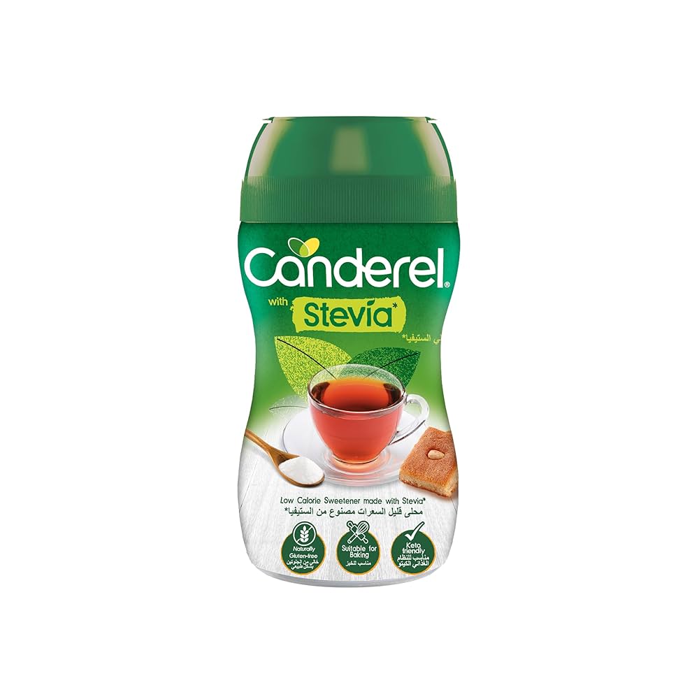 Canderel Stevia Sweetener Jar 250g Low-Calorie Sugar Alternative-1