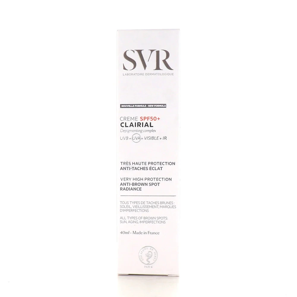 SVR Clairial Cream SPF50+ 40ml High Protection Depigmenting Sunscreen-3