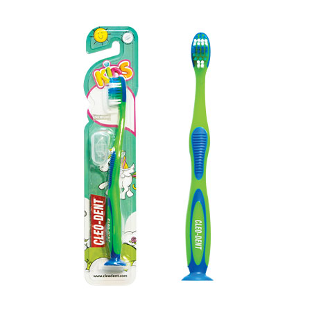 Cleo Dent Kids Soft Tooth Brush For Ages 2-7, Cushioned Handle-3