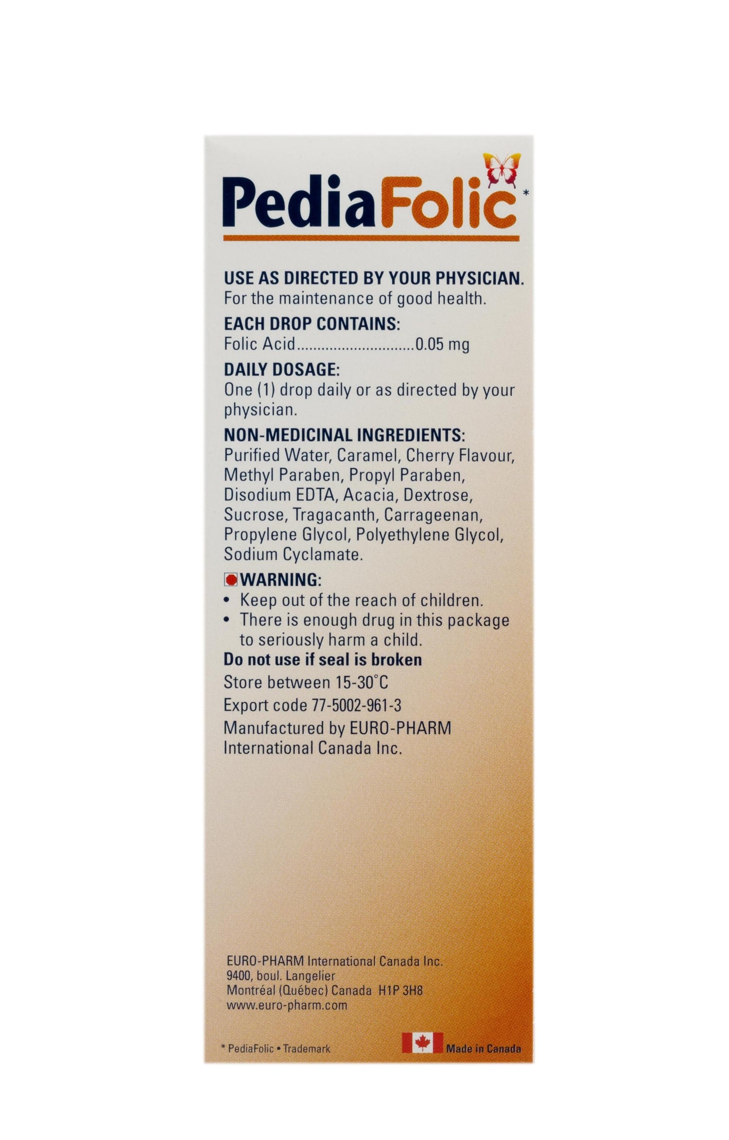 PediaFolic Oral Drops 15 Mg/Ml 50 Ml Iron Supplement Solution-2