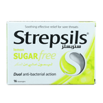 Strepsils Sugar Free Lozenges Lemon Flavor 16 Lozenges Sore Throat Relief-2