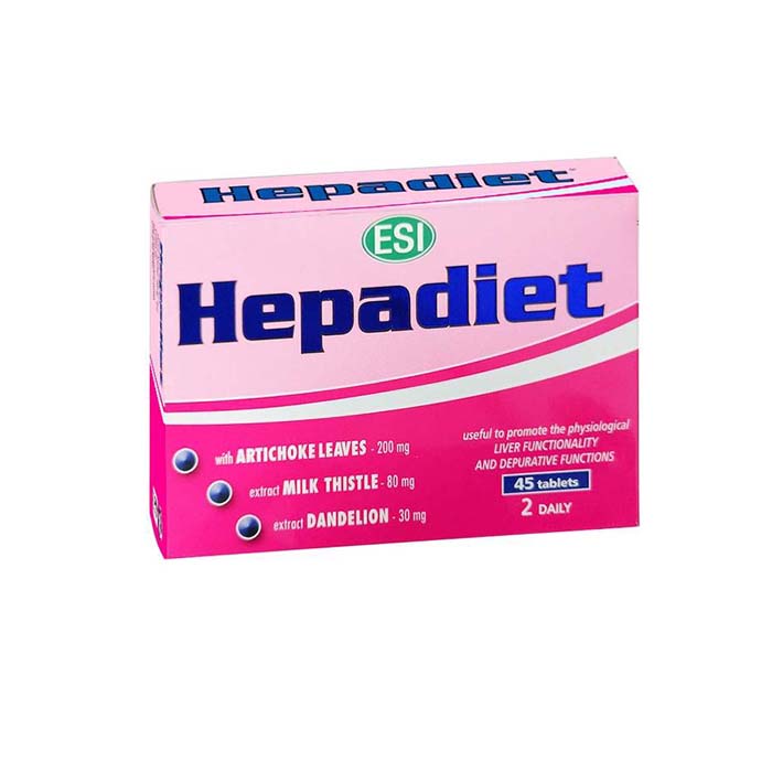 ESI Hepadiet 45 Tablets - Liver Support Supplement, Detox With Artichoke And Milk Thistle-1