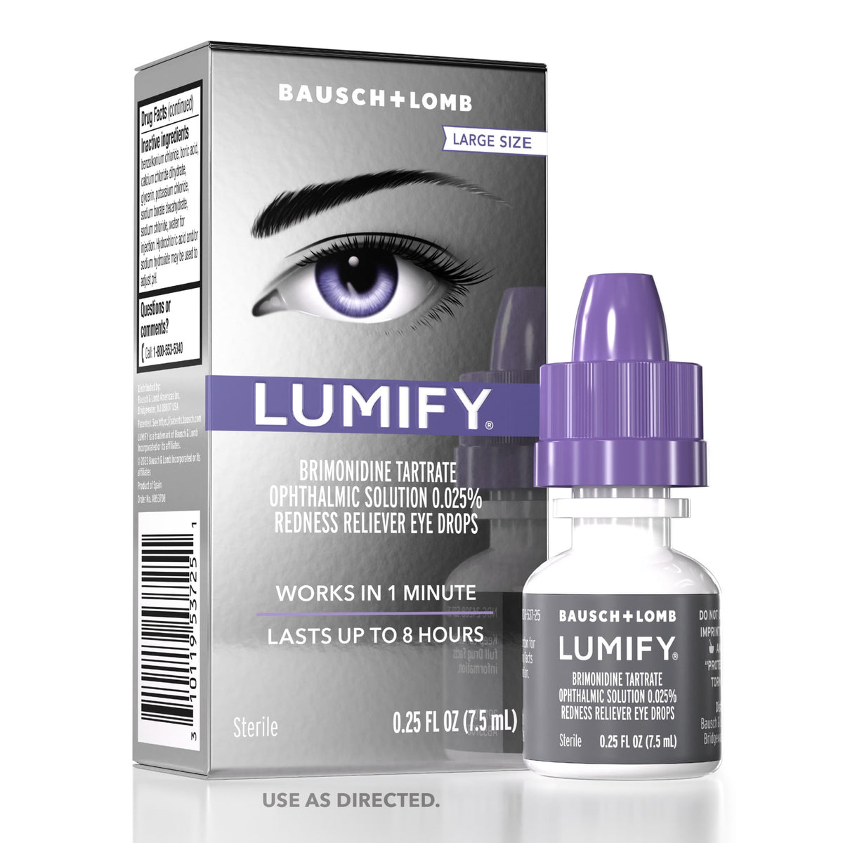 Lumify Redness Reliever Eye Drops 7.5mL Brimonidine Tartrate Solution-2