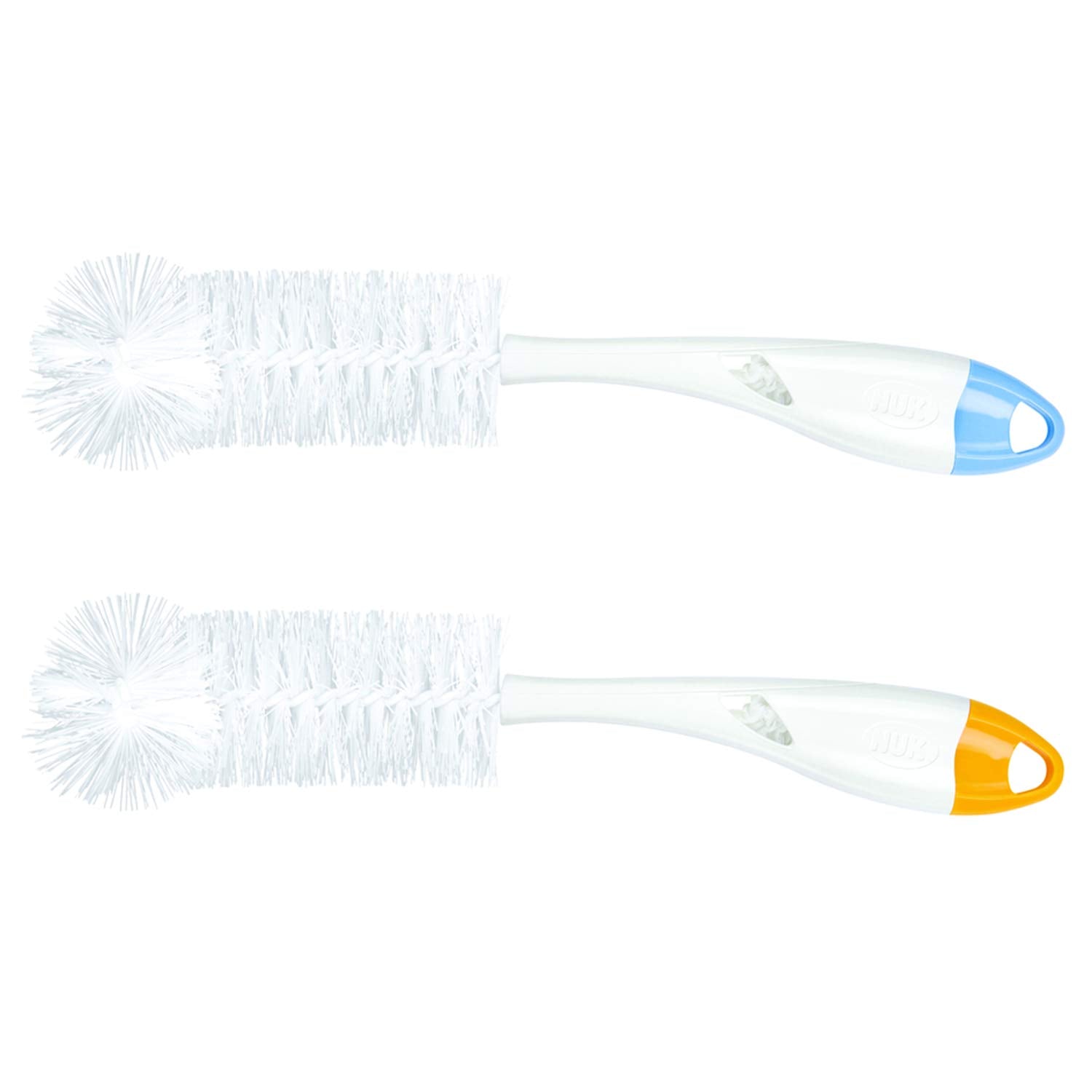 NUK 2-In-1 Bottle And Teat Brush Blue, Flexible Nylon Bristles-1