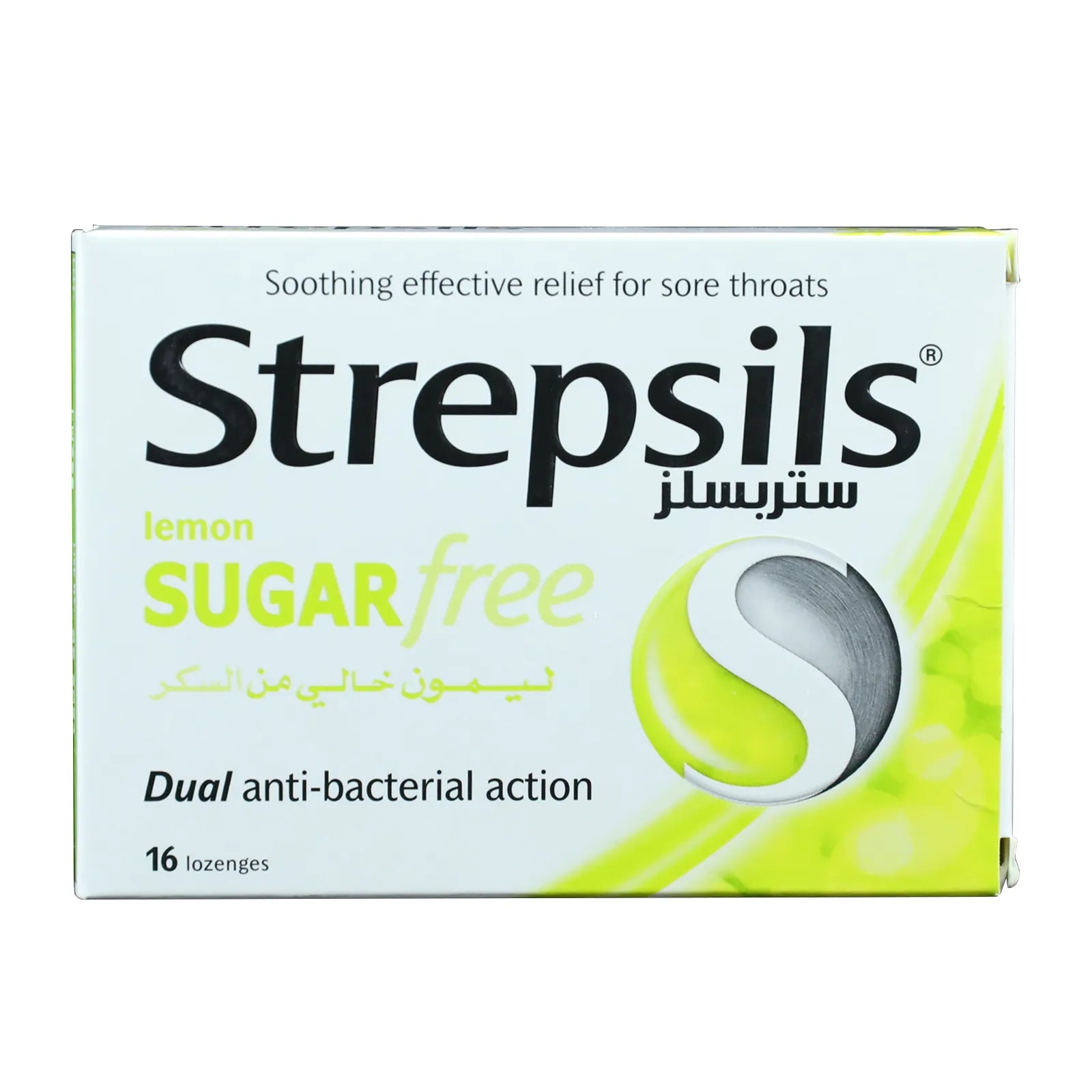 Strepsils Sugar Free Lozenges Lemon Flavor 16 Lozenges Sore Throat Relief-1