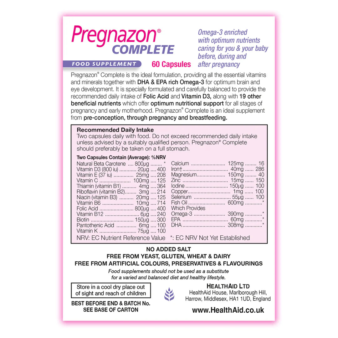 Pregnazon Complete Supplement Capsules With 23 Essential Nutrients-2