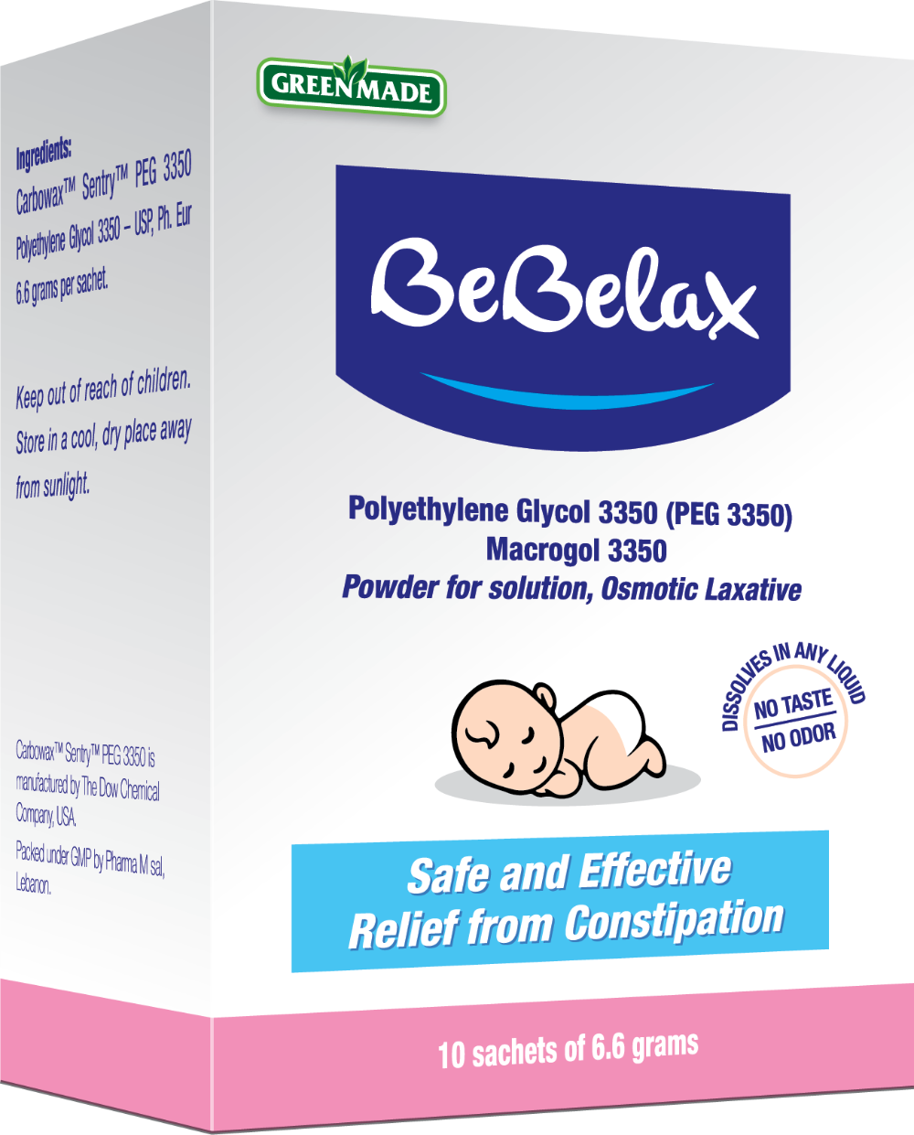 Green Made Bebelax 10 Sachets Osmotic Laxative For Babies-2