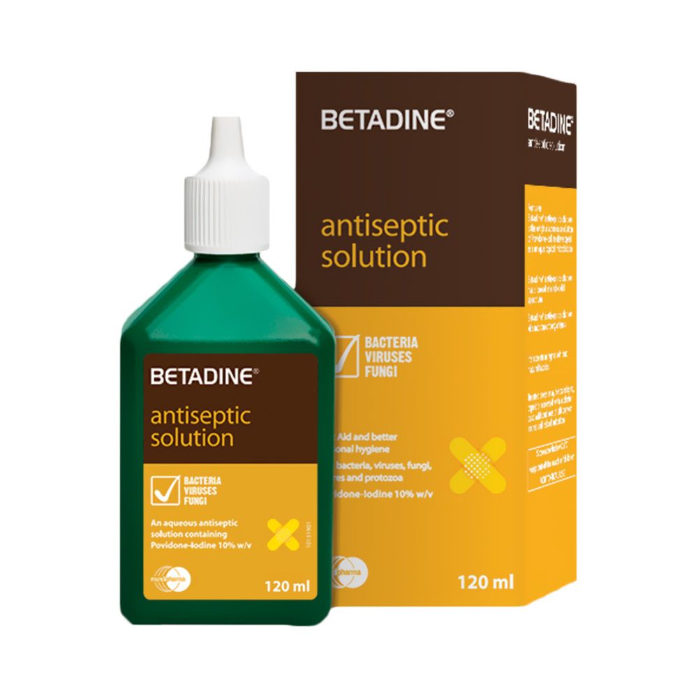Betadine Antiseptic Solution 120ml Povidone-Iodine Skin Wound Care-1