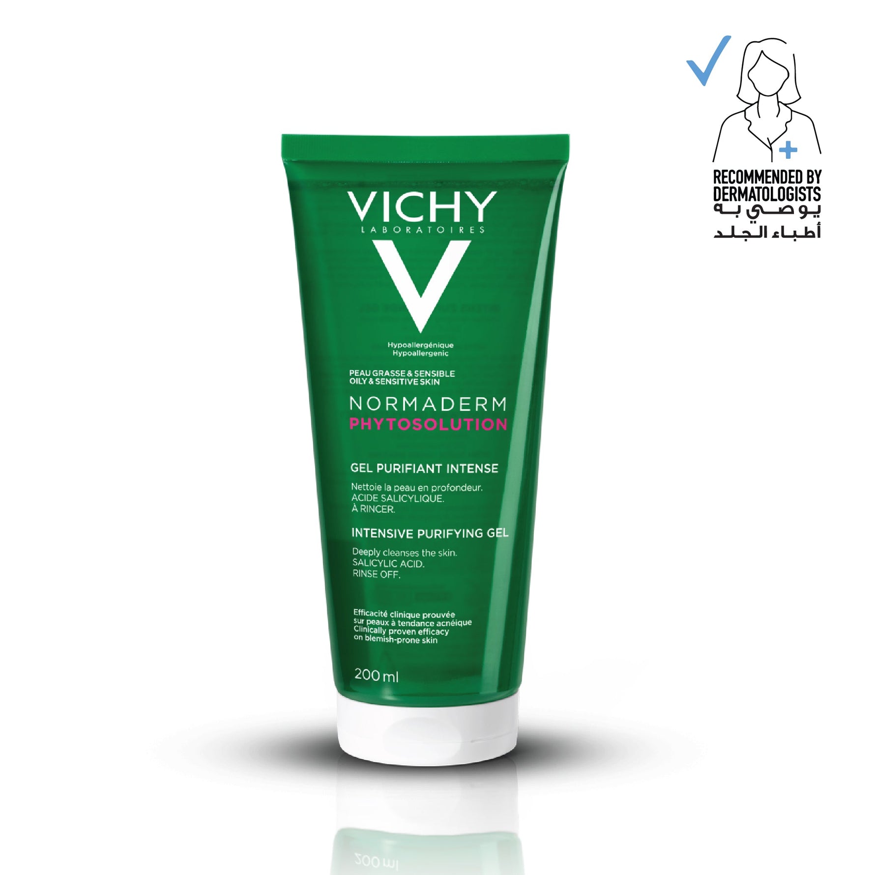 Vichy Normaderm Phytosolution Purifying Cleansing Gel 200ml For Oily Skin-1