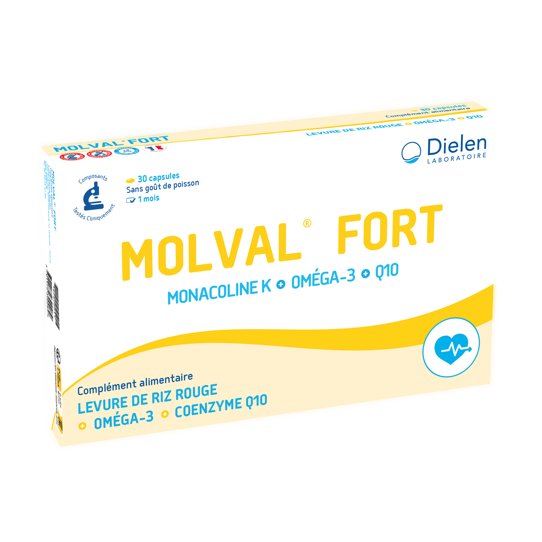 Molval Fort 30 Capsules Red Yeast Rice Omega-3 Coenzyme Q10 Supplement-1