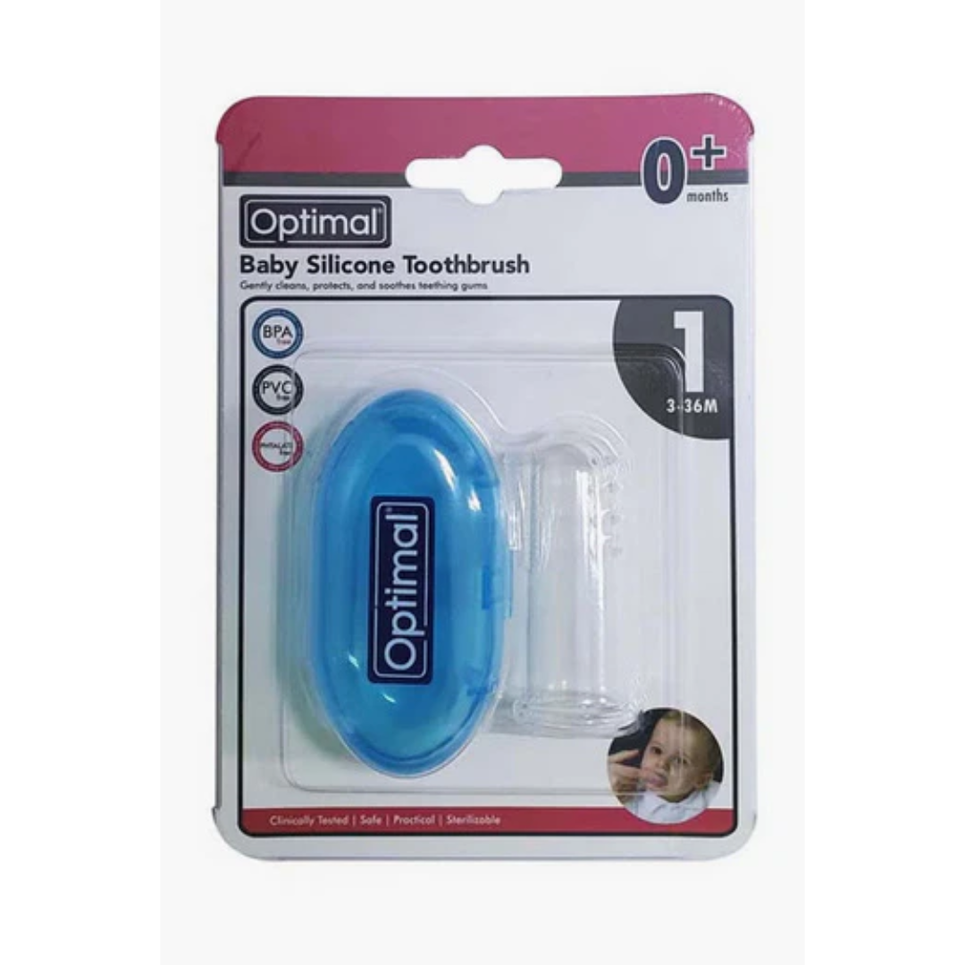Optimal 0275 Baby Silicone Toothbrush Blue Ultra-Soft Infant Oral Care