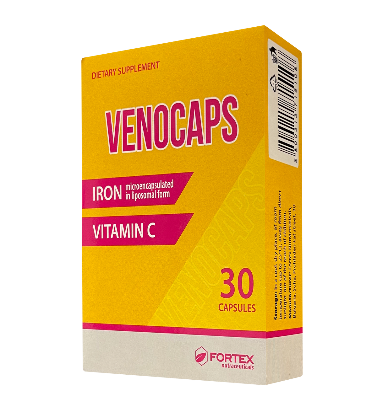 Venocap Venocaps Iron Vitamin C 30 Capsules For Venous Circulation Support ...