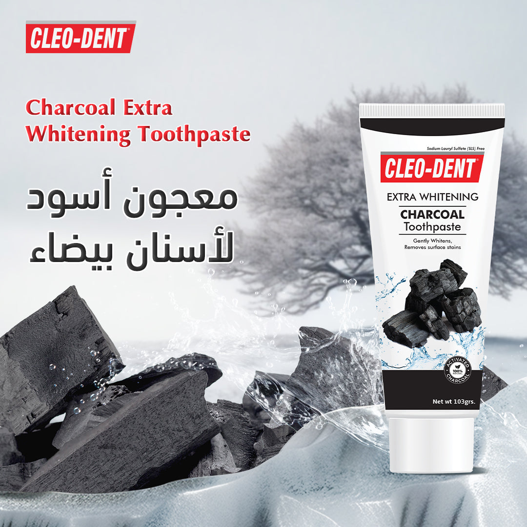 Cleo-Dent Extra Whitening Charcoal Toothpaste 75ml For Brighter Smile-1
