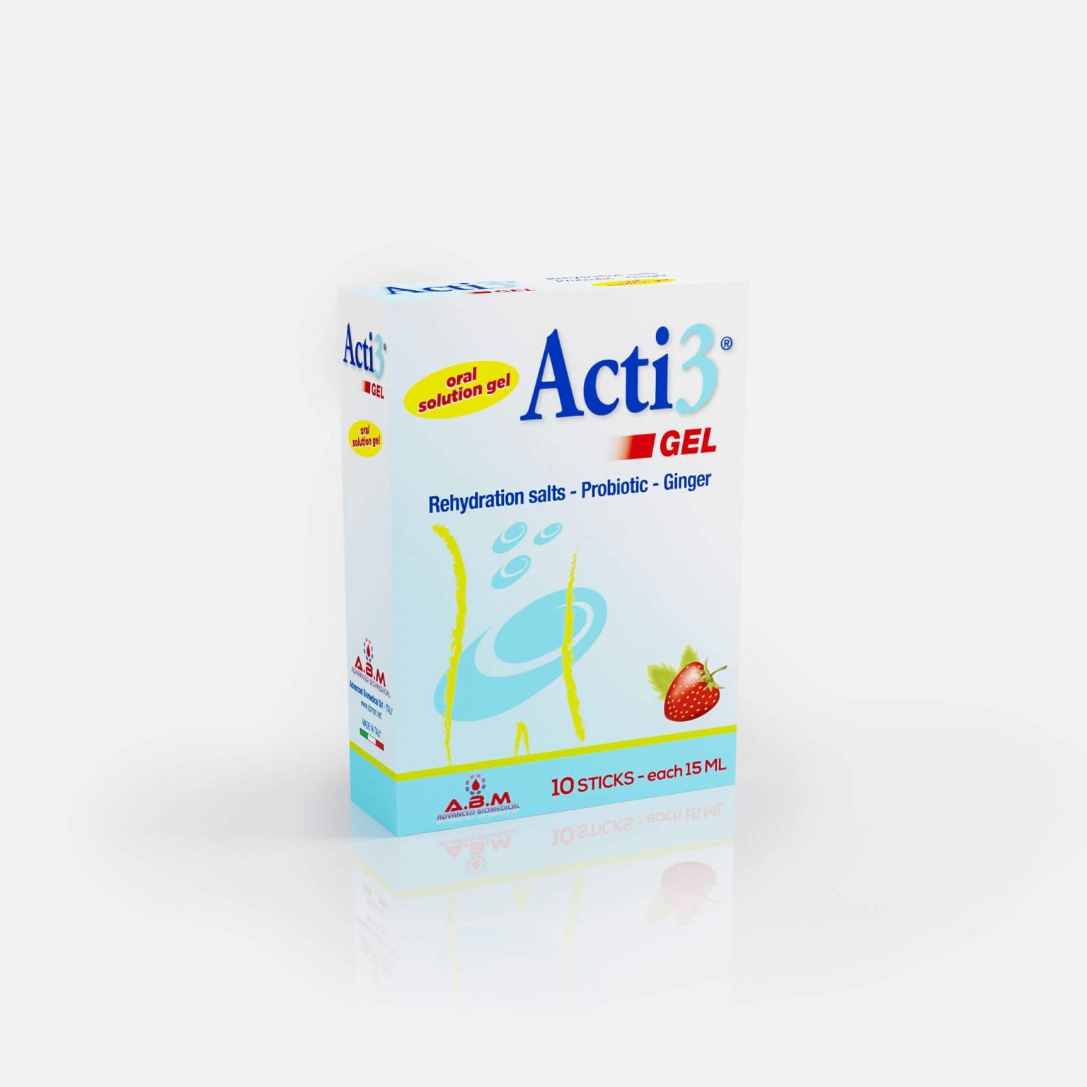 ACTI 3 Gel Oral Solution 10 Sticks 15ml Hydration Digestive Support-1