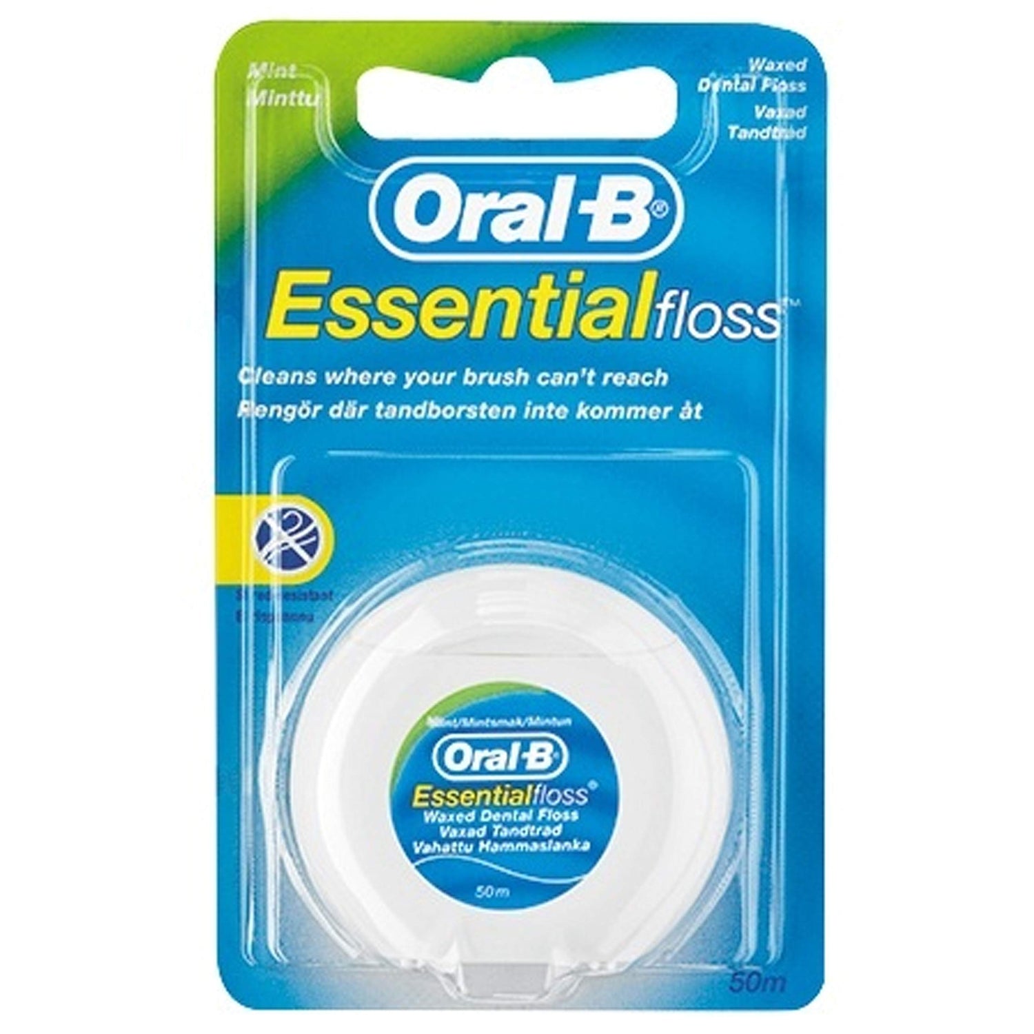 Oral-B Essential Floss Waxed Dental Floss, 50 Meters, Shred-Resistant-1