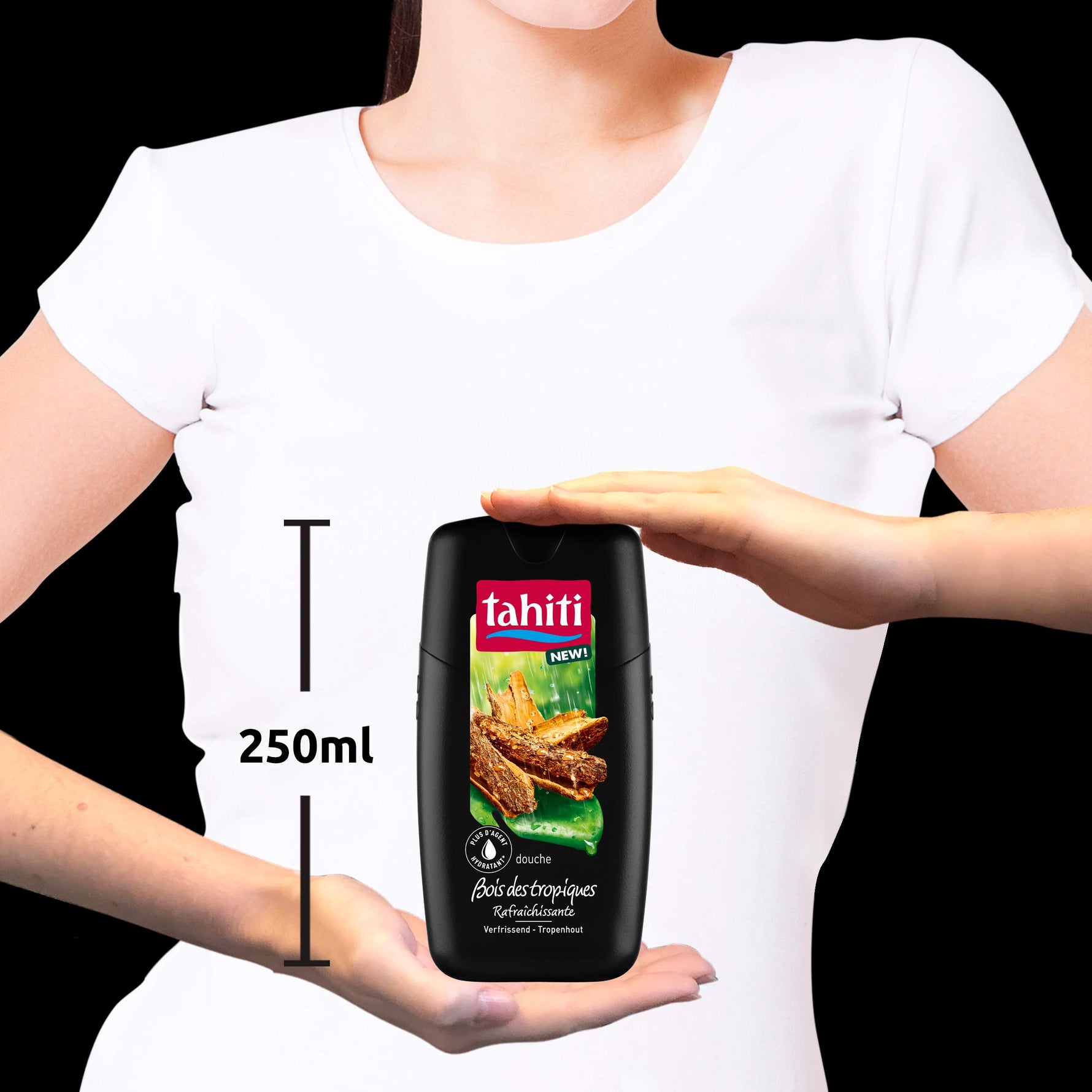 Tahiti Shower Gel Tropical Wood 250ml Hydrating Sensitive Skin Cleanser-1