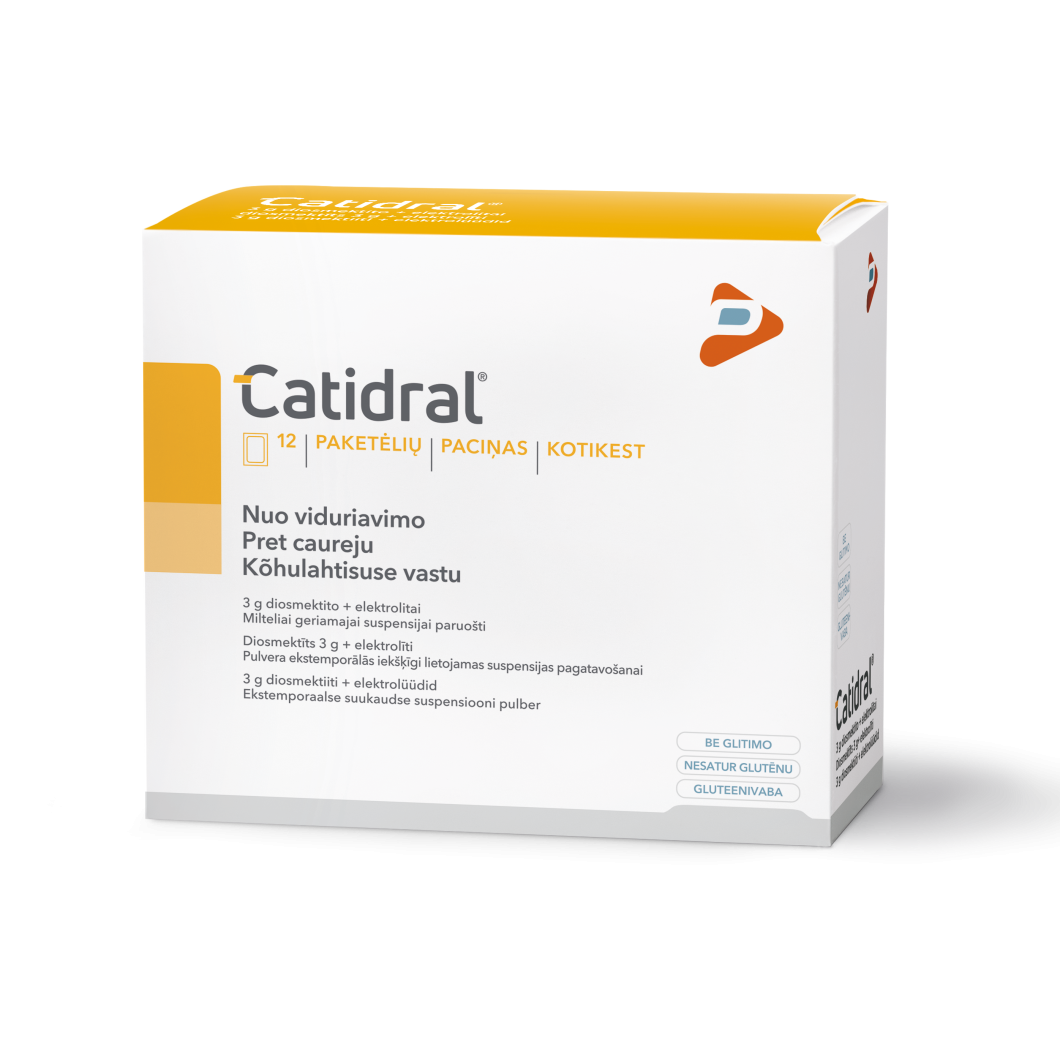 Catidral 12 Sachets Oral Suspension For Diarrhea Relief, Diosmectite-1
