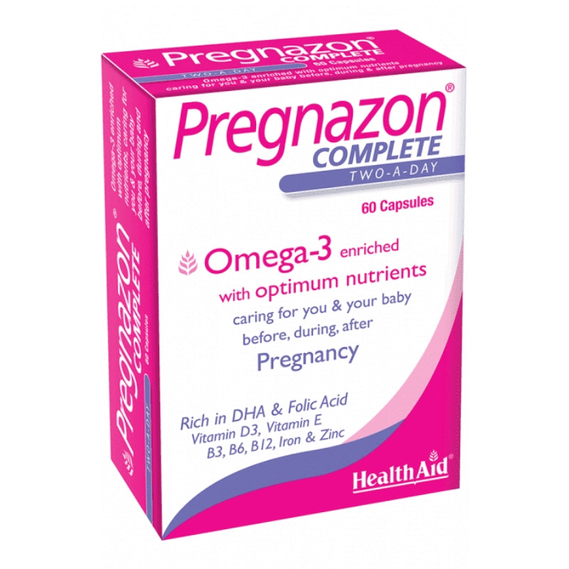 HealthAid Pregnazon Complete 60 Capsules Prenatal Multivitamin Supplement-1