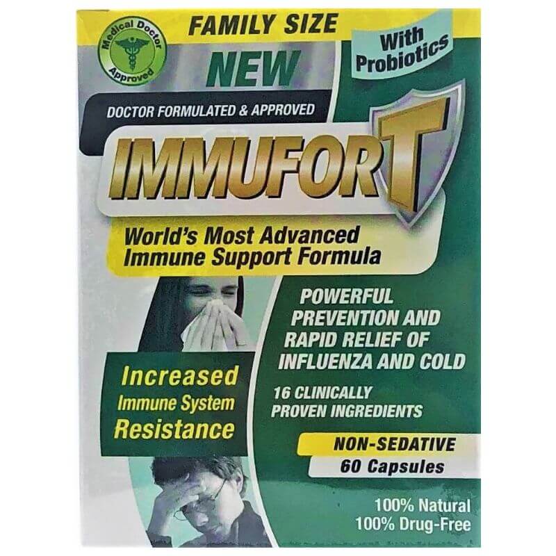 Immufort 60 Capsules Immune Support Formula With Probiotics-2