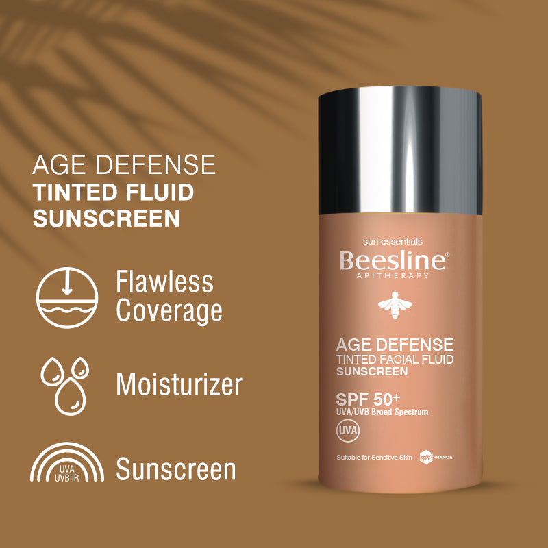Beesline Age Defense Tinted Facial Fluid SPF 50+ 40ml For All Skin Types-2