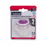 Optimal Orthodontic Silicone Pacifier 6+ B, Medical-Grade, 6-18 Months-1