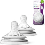 Philips Avent Natural Teats Slow Flow 2 Holes 1m+ SCF042/27 Baby Bottle Nipples-1