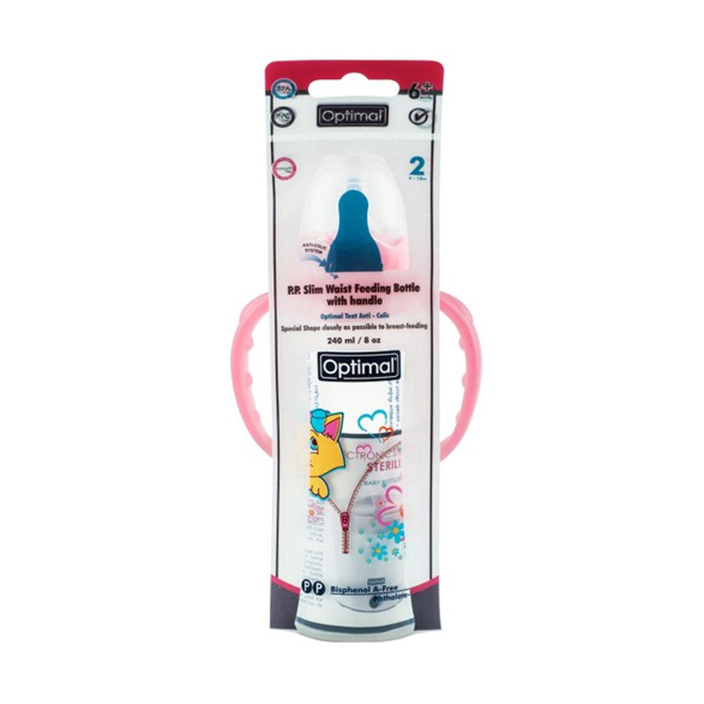 Optimal Slim Waist Bottle 240ml With Handle For Babies-1