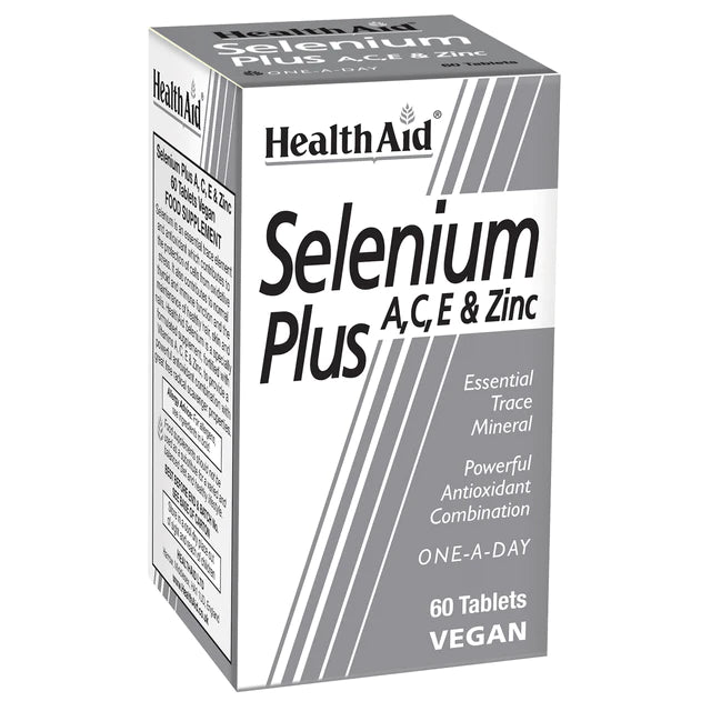 Health Aid Selenium Plus A, C, E & Zinc 60 Tablets Immune Support Supplement-1