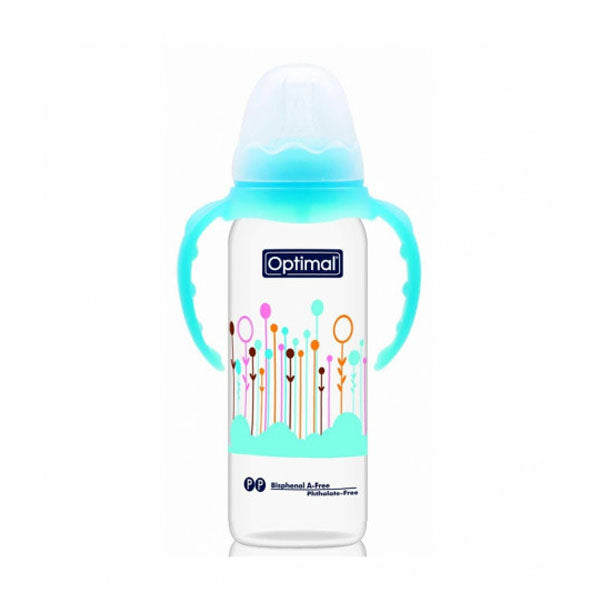 Optimal Ortho Feeding Bottle 240ml With Handle, Orthodontic Nipple, BPA-Free-2
