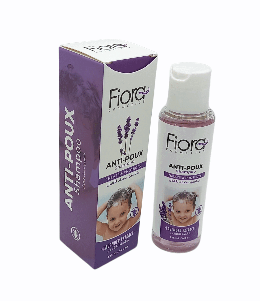 Fiora Anti-Poux Shampoo 125ml Lavender Extract Head Lice Treatment-1