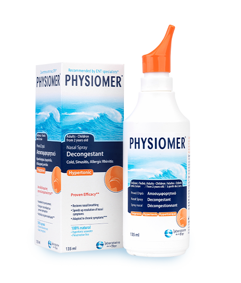 Physiomer Hypertonic Nasal Decongestant Spray 135ml Natural Relief-2