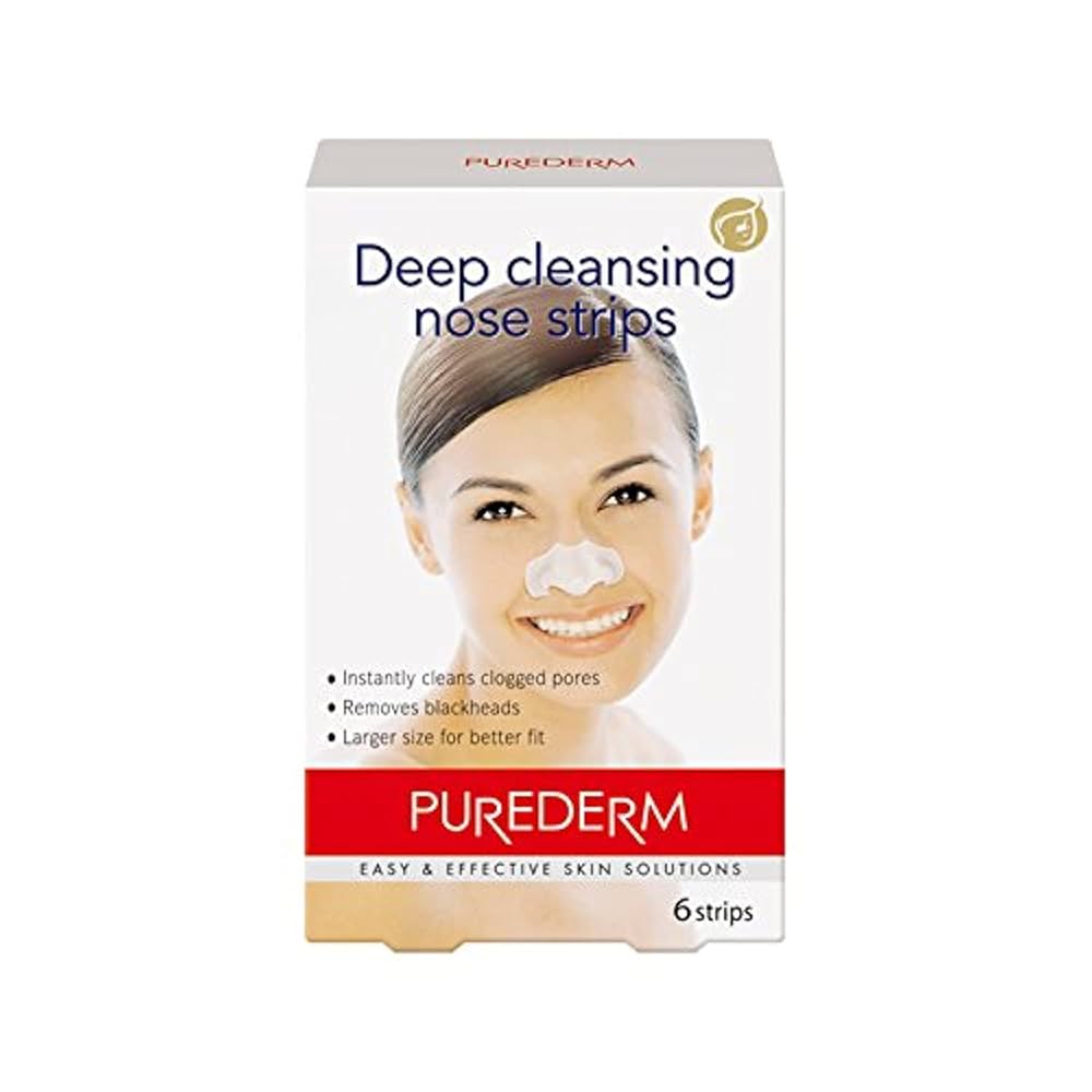 Purederm Deep Cleansing Nose Strips, Activated Charcoal, 6 Strips-1
