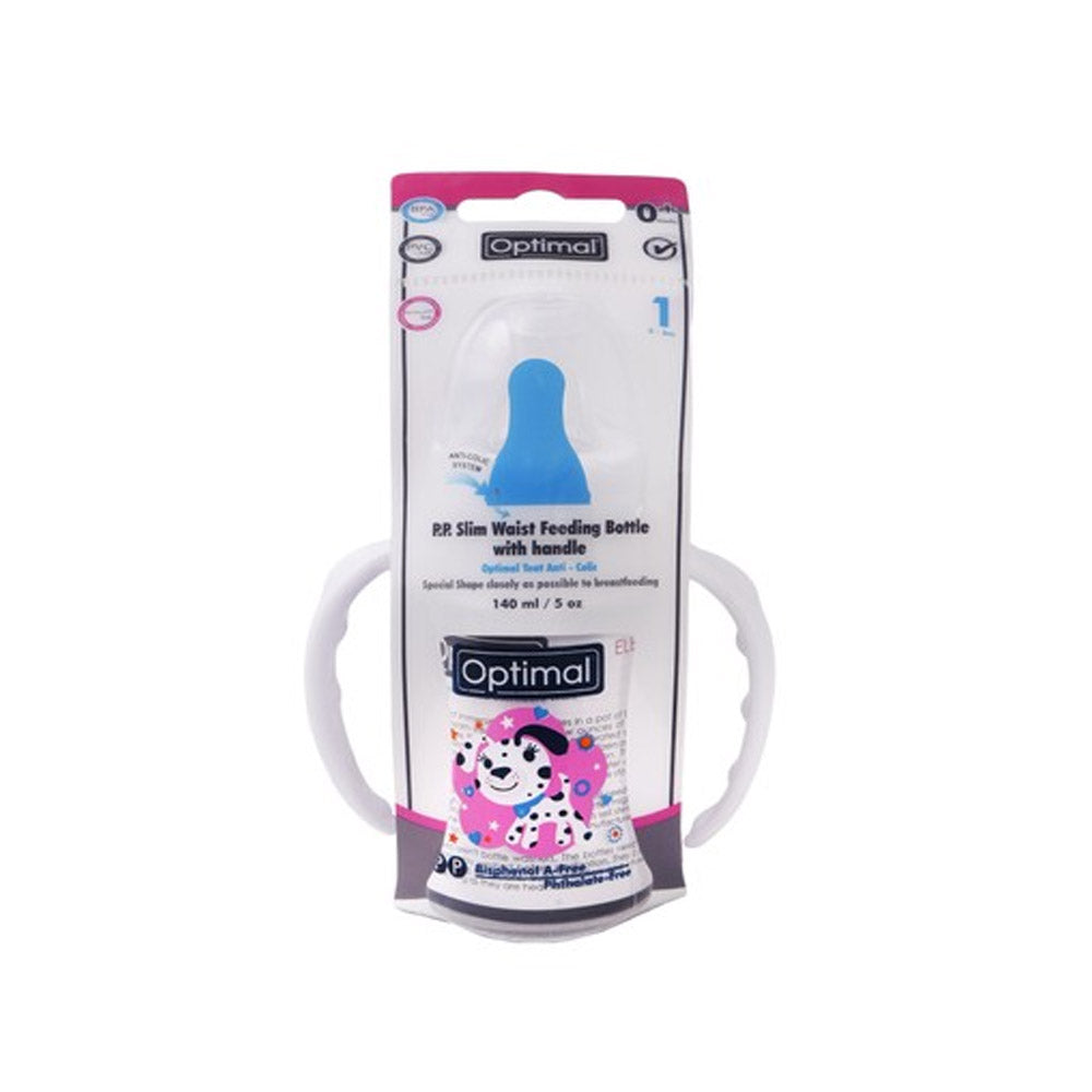 Optimal Slim Waist Feeding Bottle 240ml With Handle For 6-18 Months-2