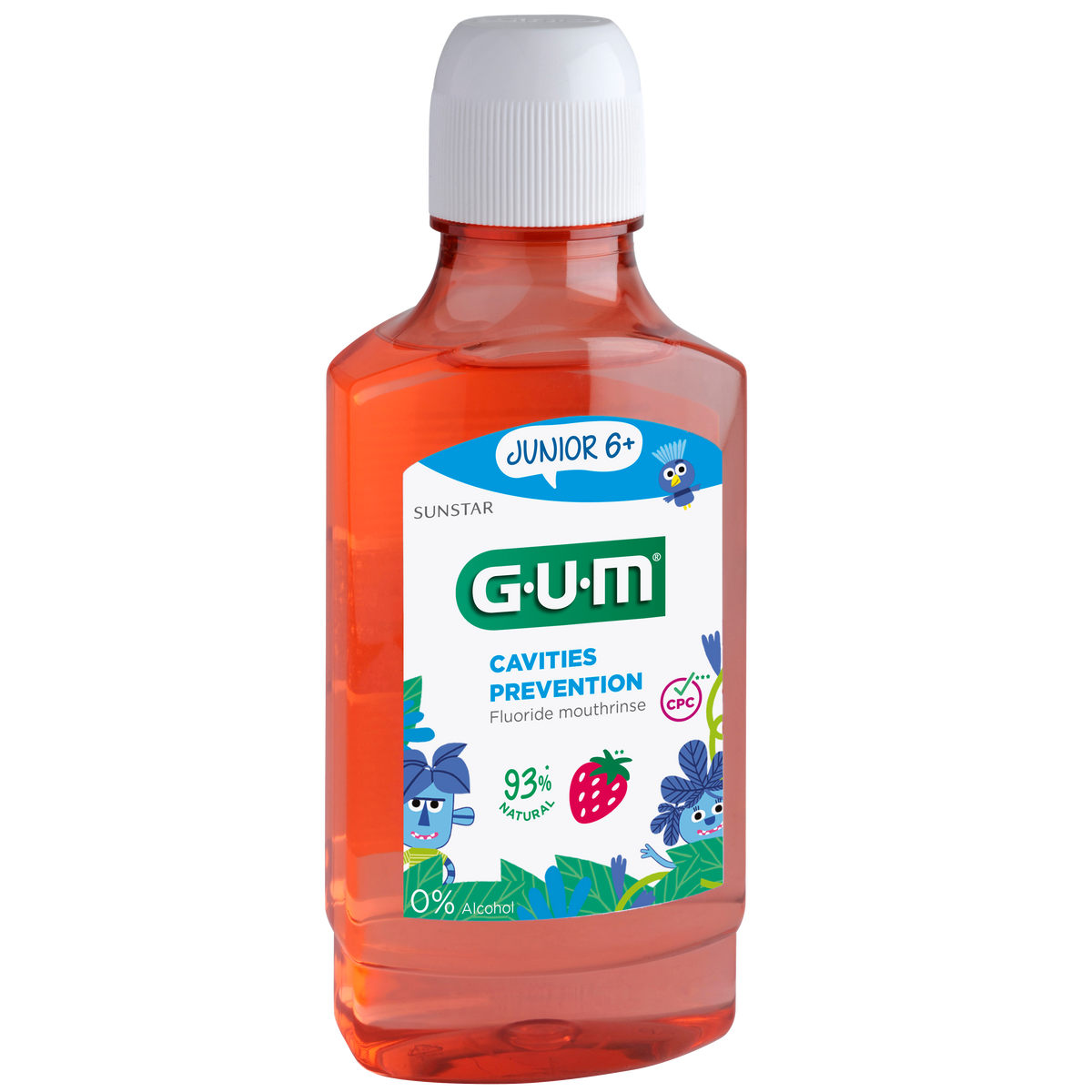 GUM Junior Mouthwash 6+ Alcohol-Free Fluoride Rinse With Chamomile 300ml-1