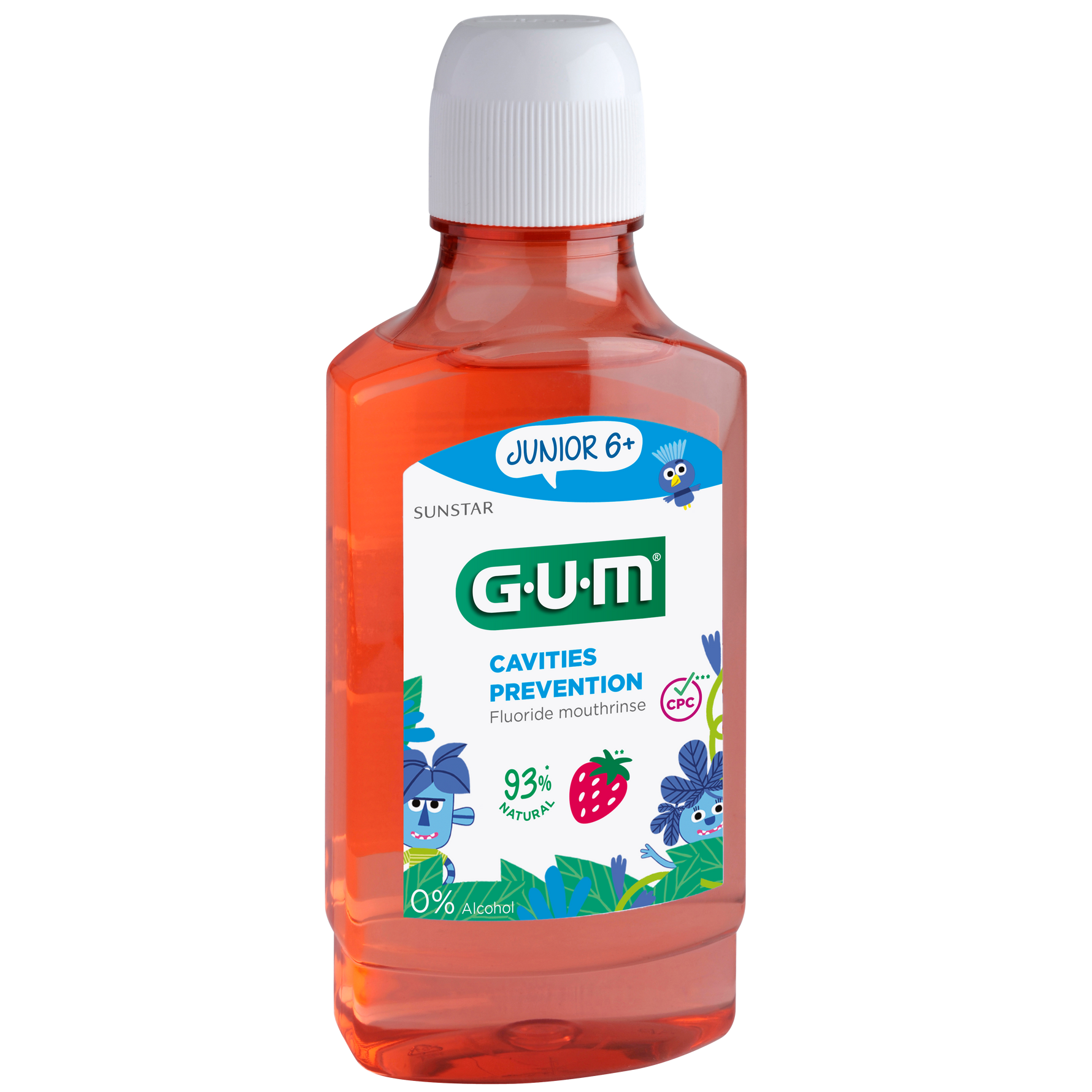 GUM Junior Mouthwash 6+ Alcohol-Free Fluoride Rinse With Chamomile 300ml-1