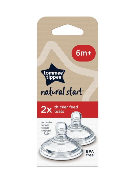 Tommee Tippee Natural Start Thick Feed Teats, Soft Silicone, Pack Of 2-1