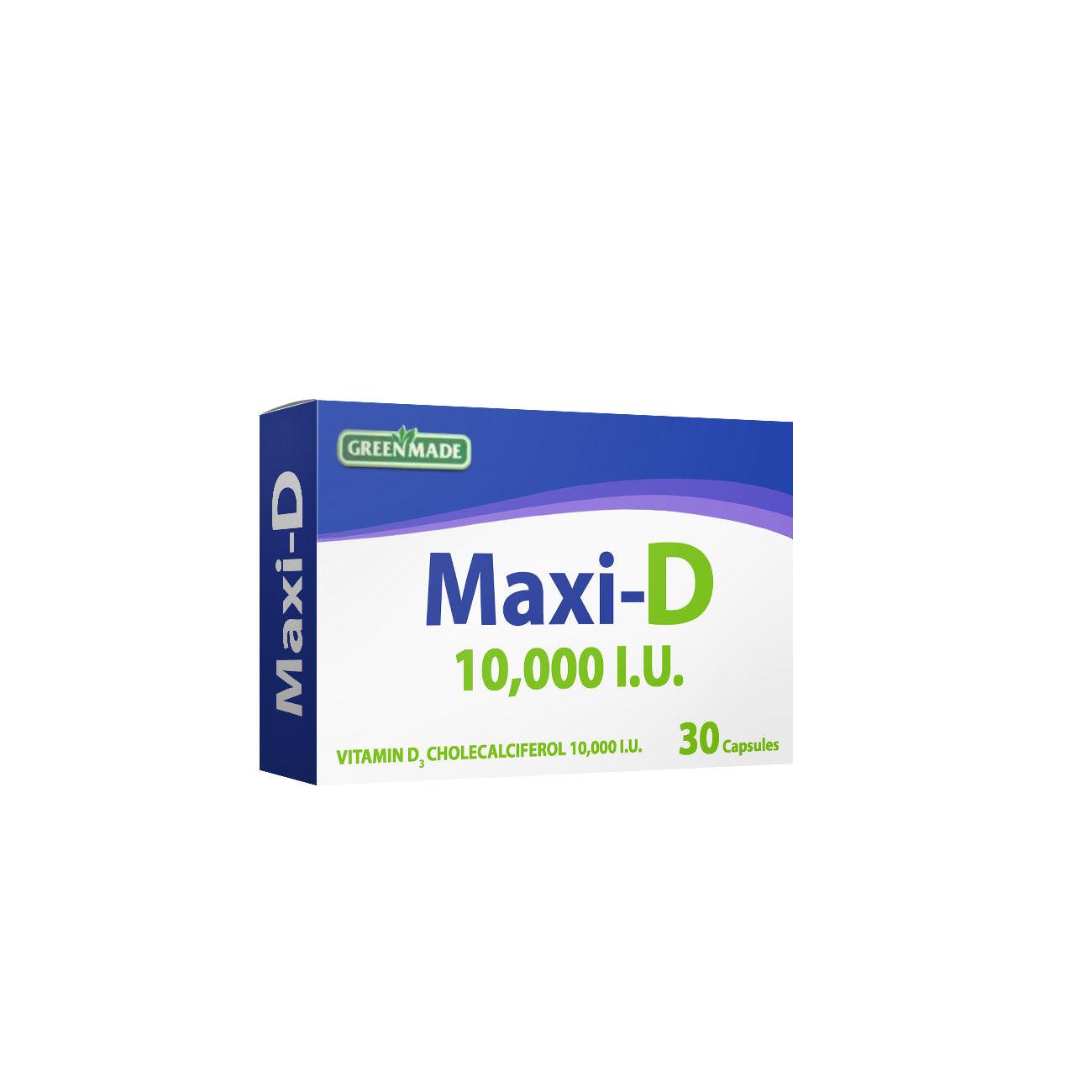 Maxi-D 10,000 IU 30 Capsules High Potency Vitamin D3 Supplement-2