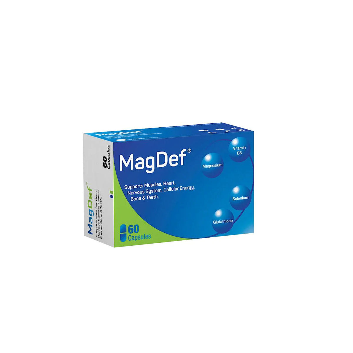 MagDef 60 Capsules Magnesium Supplement For Muscles Heart Nervous System-1