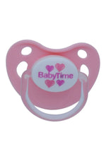 BabyTime Silicone Orthodontic Soother With Cover No. 2 Pink Cat-1