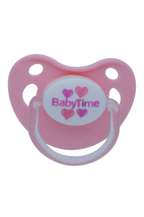 BabyTime Silicone Orthodontic Soother With Cover No. 2 Pink Cat-1