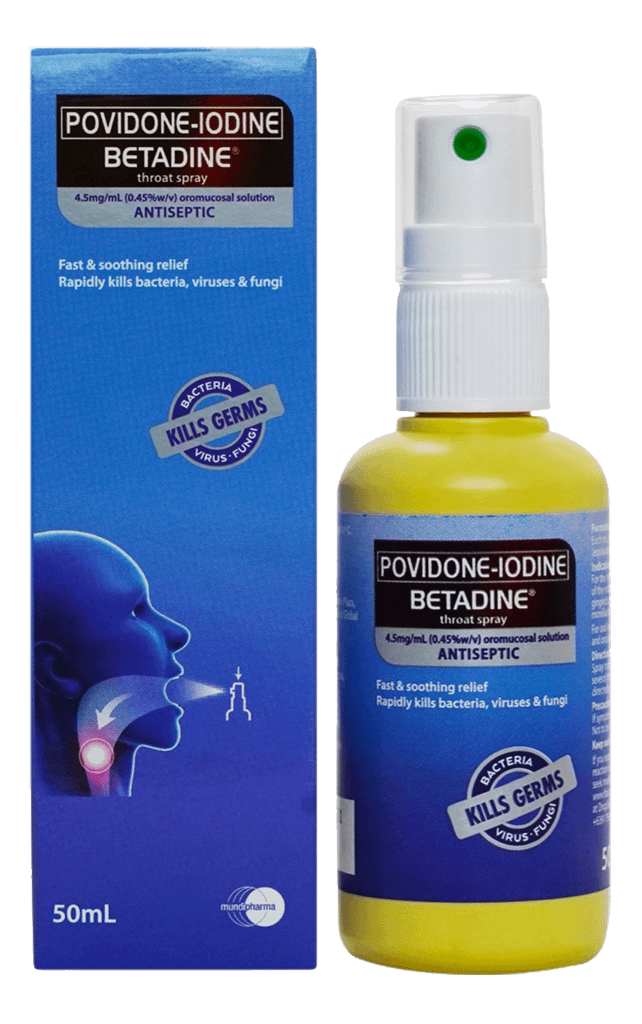 Betadine Throat Spray 50ml Antiseptic Relief for Sore Throat-1
