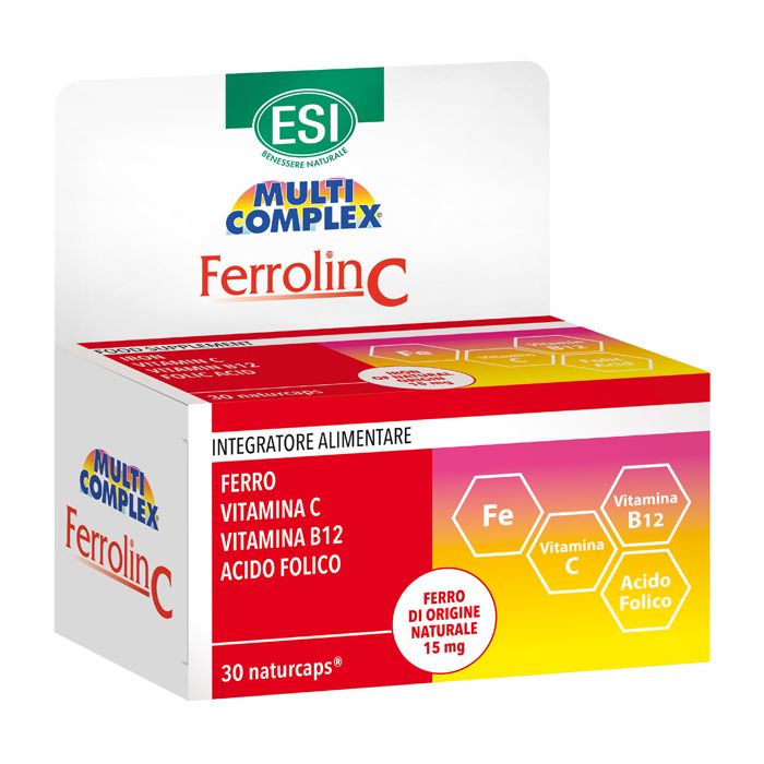 Ferrolin C 30 Capsules Iron Vitamin C Folic Acid Vitamin B12 Supplement-1