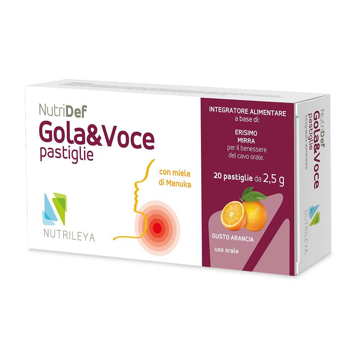 Nutridef Gola & Voce Arancia Soothing Orange Throat Lozenges 20 Count-1
