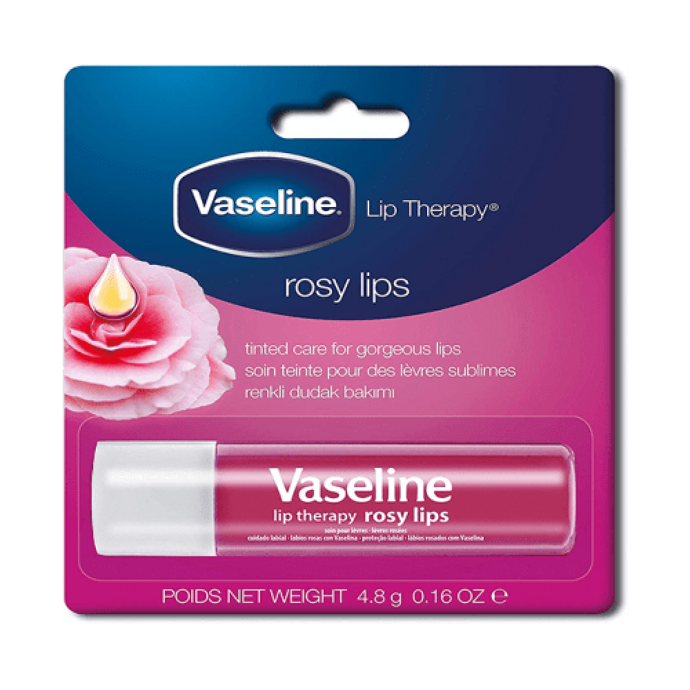 Vaseline Lip Therapy Rosy Lips Stick 4.8g Moisturizing Lip Balm-3