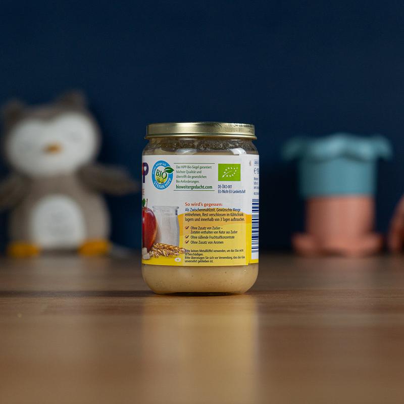 HiPP Apple & Banana With Wholemeal Cereal 190g Baby Food Jar-3