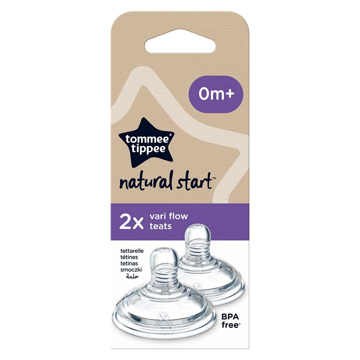 Tommee Tippee Natural Start Vari Flow Teats For Newborns, Soft Silicone-1